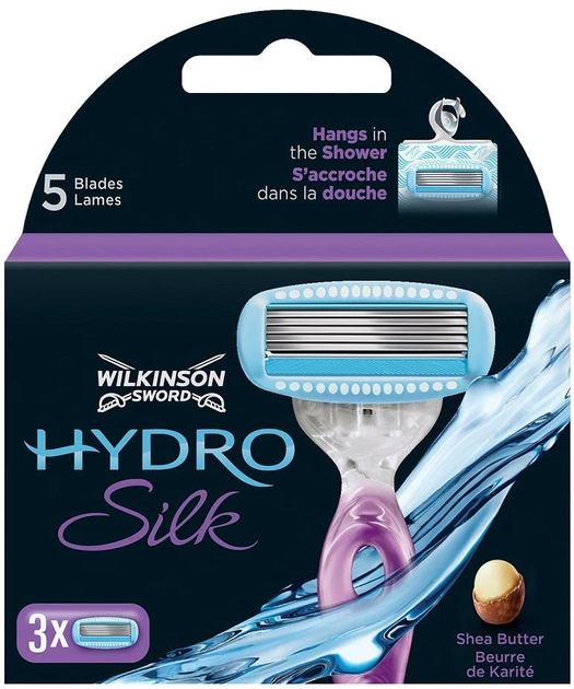 Змінні бритвені леза для гоління Wilkinson Sword Hydro Silk для жінок 3 шт (4027800006007) - зображення 1
