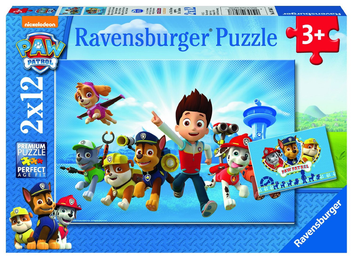 Пазл Ravensburger Paw Patrol 2 x 12 елемента (4005556075867) - зображення 1