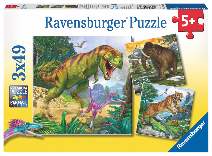 Пазл Ravensburger Primeval Ruler 3 x 49 елементів (4005556093588) - зображення 1