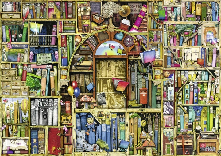 Puzzle Ravensburger The Bizarre Bookshop 1000 elementów (4005556193141) - obraz 2