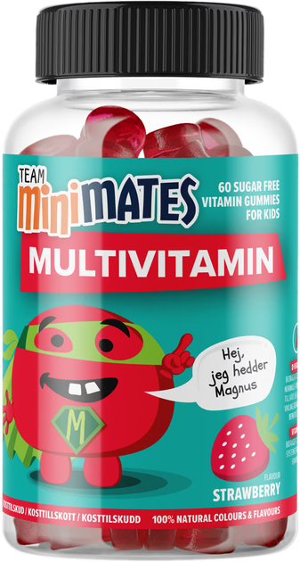 Мультивітаміни Team MiniMates Multivitamins Полуниця 60 шт (5713918003098) - зображення 1