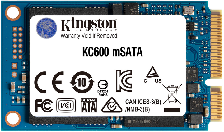 Kingston SSD KC600 512GB mSATA SATAIII 3D NAND TLC (SKC600MS/512G) - зображення 1
