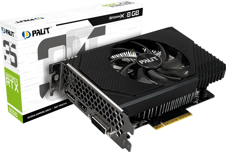 Видеокарта Palit PCI-Ex GeForce RTX 3050 StormX 8GB GDDR6 (128bit) (1552/14000) (1 x DisplayPort, 1 x HDMI, 1 x DVI) (NE63050018P1-1070F) - изображение 5