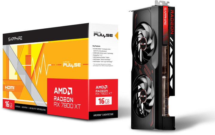 Відеокарта Sapphire PCI-Ex Radeon RX 7800 XT Pulse 16GB GDDR6 (256bit) (2430/19500) (2 х HDMI, 2 x DisplayPort) (11330-02-20G) - зображення 8