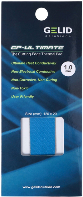 Термопрокладка Gelid GP-Ultimate Thermal Pad 120x20x1 мм (TP-GP04-R-B) - изображение 2