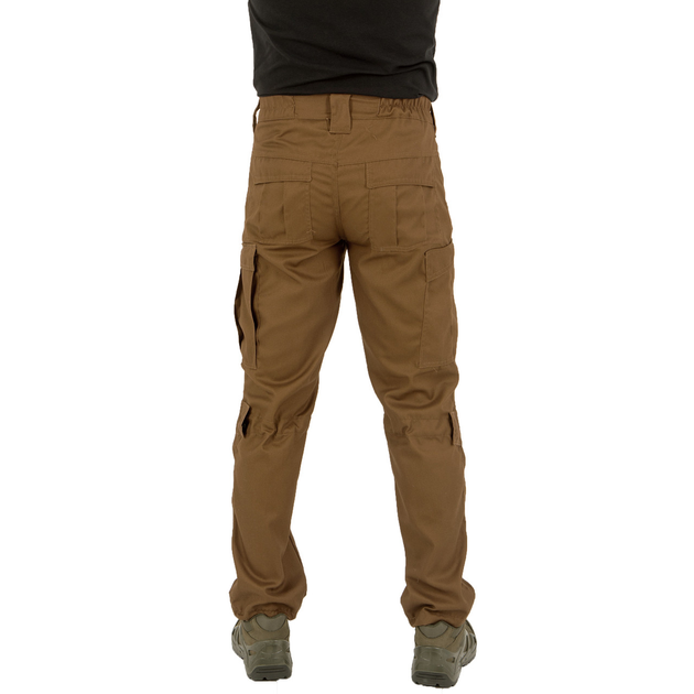 Брюки мужские с карманами и утяжками под коленом, демисезонные, цвет койот, 56 - изображение 2