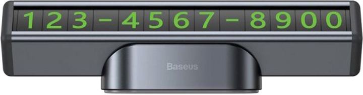 Паркувальна карта Baseus Square Bar Temporary Parking Number Plate Black (CNFT000001) - зображення 2