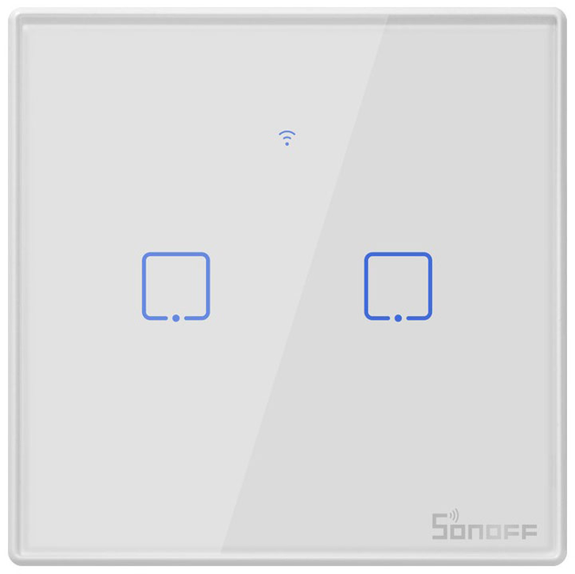 Розумний сенсорний Wi-Fi перемикач Sonoff T2EU2C-TX (IM190314016) - зображення 1