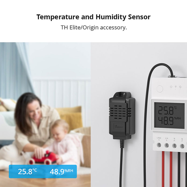 Zewnętrzny czujnik temperatury i wilgotności Sonoff THS01 (6920075777802) - obraz 2