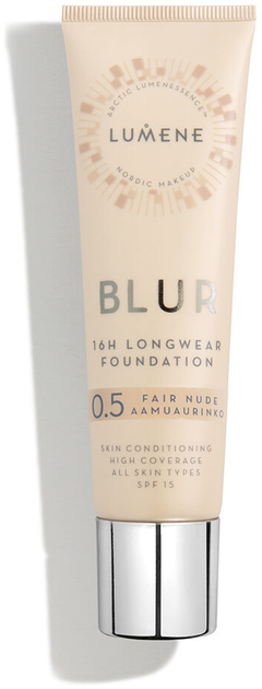 Podkład do twarzy Lumene Blur 16h Longwear Foundation SPF15 wygładzający 0.5 Fair Nude 30 ml (6412600834628) - obraz 1