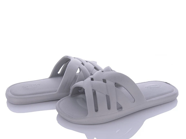 Женские шлепанцы foam накрест ТМ W2103с 37 Серый - Фото 2 Женские шлепанцы foam накрест ТМ W2103с 37 Серый - изображение 2