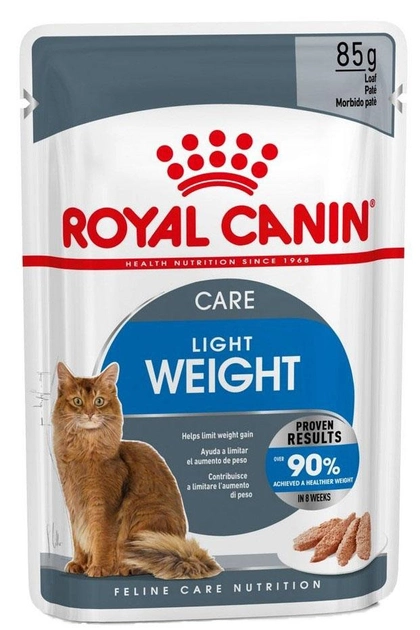 Mokra karma Royal Canin Light Weight Care Loaf Pasztet dla dorosłych kotów z nadwagą 12 x 85 g (9003579012543) - obraz 1