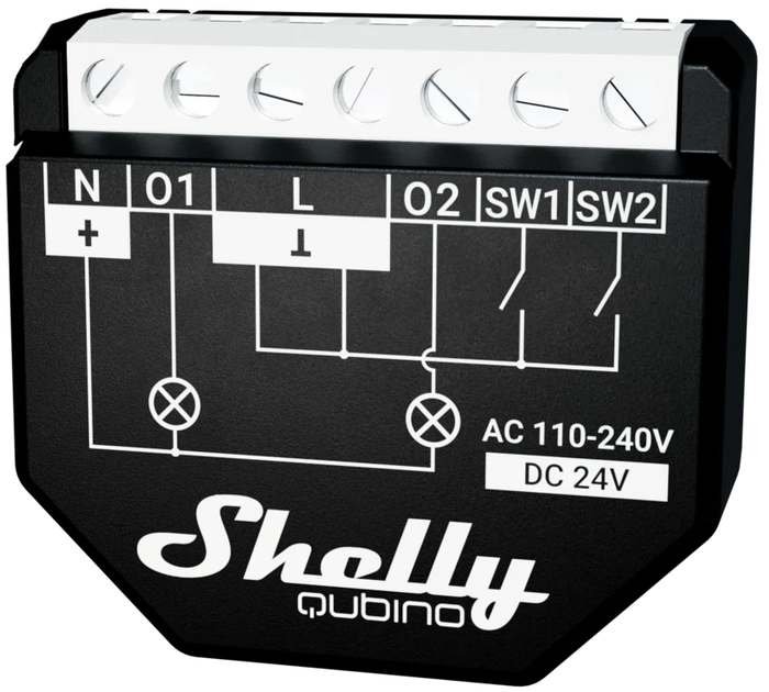 Inteligentny przełącznik Shelly "Qubino Wave 2PM" dwukanałowy 16 A pomiar energii (3800235269015) - obraz 1