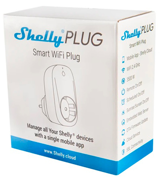 Gniazdko inteligentne Wi-Fi Shelly "Plug" z funkcją pomiaru 16 A (3809511201879) - obraz 2