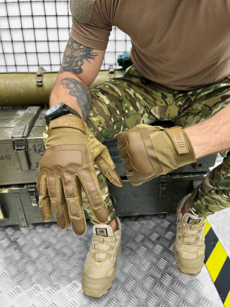 Тактические перчатки Wallizard Tactical Стрелковые Койот XL - изображение 1