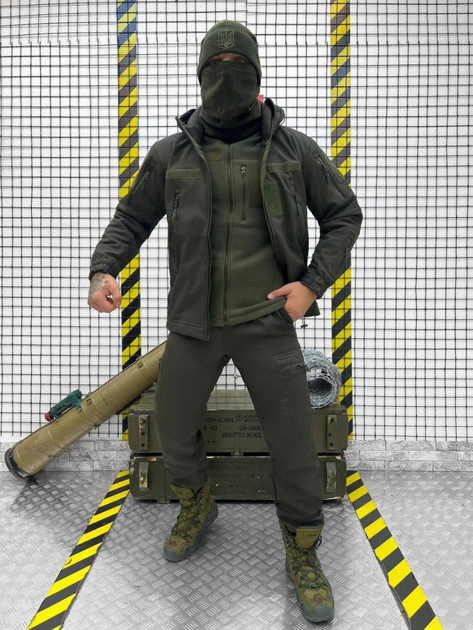 Тактичний костюм олива SoftShell софтшел M - зображення 1