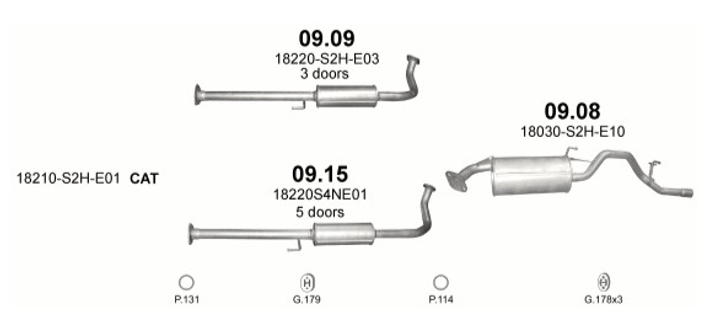 Резонатор Honda HR-V 1.6i 16V 4X2 + 4X4 09/98-09/05 (5 дверей) Polmostrow (09.15) (850915) - изображение 2