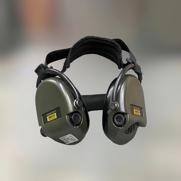 Тактичні активні навушники Sordin Supreme Pro X із заднім тримачем, 1 режим, колір – Чорний - зображення 1