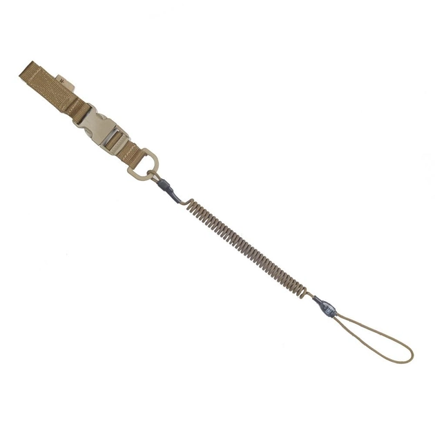 M-Tac шнур страховочный Lite комбинированый с D-кольцом и фастексом койот - изображение 1