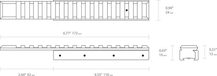 Адаптер Hawke Adaptor Base Extension 11 мм - Weaver/Picatinny - зображення 2