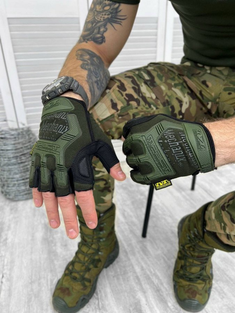 Перчатки тактические MECHANIX logo Олива XL - изображение 1