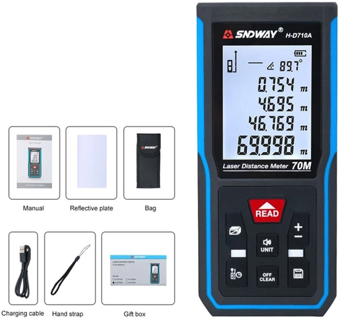Лазерний далекомір Sndway H-D710A 70 м - зображення 4