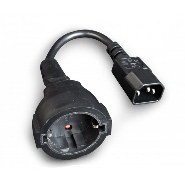 Кабель питания C14 male to Schuko female 0.15 Cablexpert (PC-SFC14M-01 ...