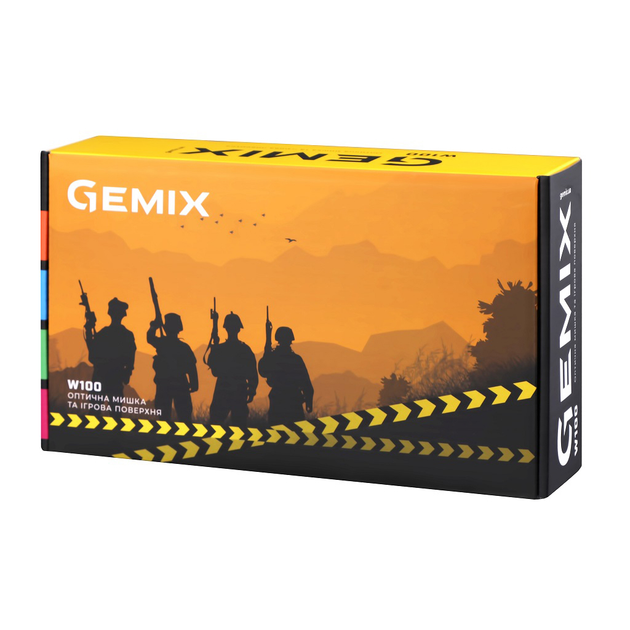 Мышка Gemix W100 USB Black/Gray + игровая поверхность (W100Combo) - изображение 9