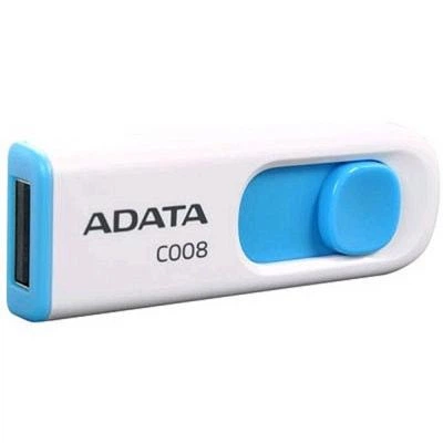 USB флеш накопитель ADATA 64GB C008 White+Blue USB 2.0 (AC008-64G-RWE ...