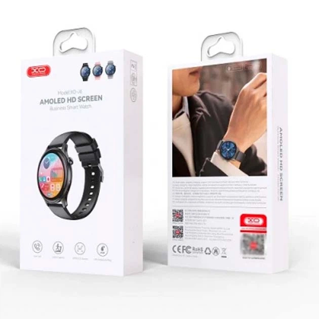 Смарт-часи XO J6 Amoled Smart Watch 1.43” 260мАг BT Call, Track, HeartRate Сірий - Фото 2 Смарт-часи XO J6 Amoled Smart Watch 1.43” 260мАг BT Call, Track, HeartRate Сірий - зображення 2
