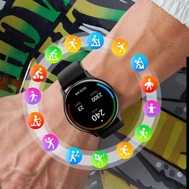 Смарт-годинник XO J5 AMOLED Smart Watch Track, HeartRate, IP67 інтелектуальний спортивний годинник виклику Чорний - изображение 3