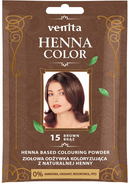 Кондиціонер Venita Henna Color Трав'яне фарбування з натуральною хною 15 Коричневий (5902101710961) - зображення 1