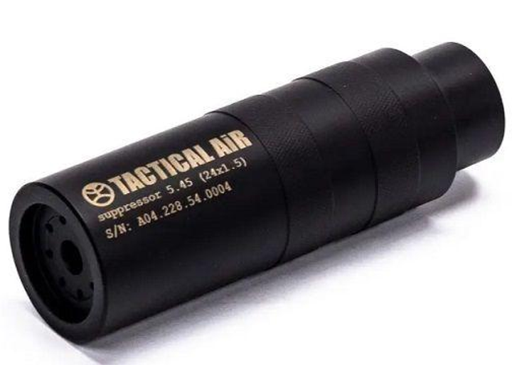 Глушник Steel TACTICAL AIR для калібру .223 різблення 1/2х28 - 220мм. Колір: Чорний, ST92373.95.69 - зображення 1