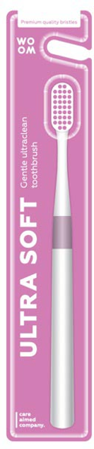 Szczoteczka do mycia zębów Woom Ultra Soft Ultraclean głęboko czyszcząca Pink (4751033920143) - obraz 1