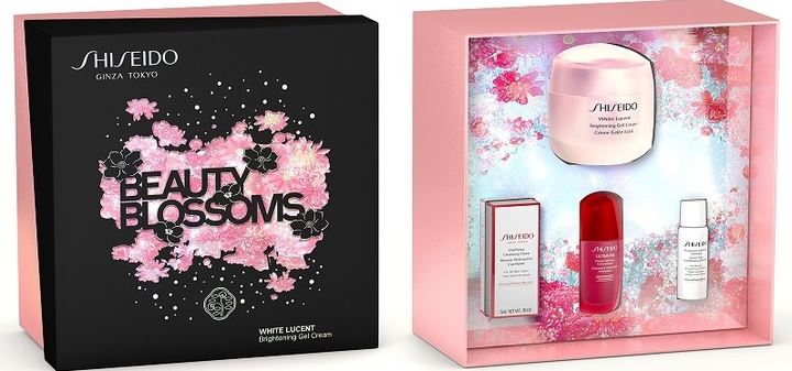 Набір Shiseido Beauty Blossoms White Lucent Крем-гель 50 мл +Пінка 5 мл + Софтнер 7 мл + Концентрат для обличчя 10 мл (3598380037107) - зображення 1