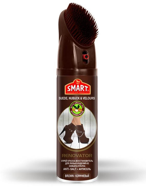 Renowator do zamszu i nubuku Smart Premium w sprayu brązowy 250 ml (8697422822499) - obraz 1