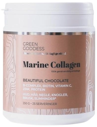Харчова добавка Green Goddess Marine Collagen Beautiful Chocolat 250 г (5745000770014) - зображення 1