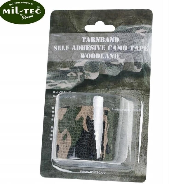 Стрічка Mil-Tec самоклеюча маскувальна тактична Для зброї та спорядження 5смх4,5м Мультикам - зображення 2