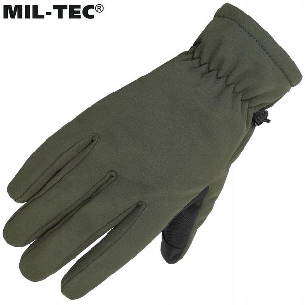 Перчатки военнополевые Mil-Tec утепленные зимние 3М THINSULATE XL Олива Mil-Tec SOFTSHELL (4046872380334) - изображение 2