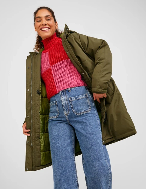 Парка JJXX Ж1102268 (12216862) колір зелений L – Брендовая одежда