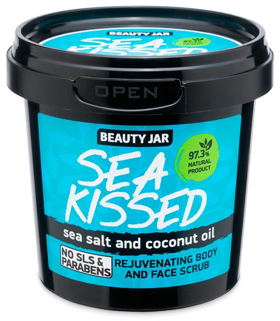 Скраб для обличчя та тіла Beauty Jar Sea Kissed відновлення за допомогою морської солі та кокосової олії 200 г (4751030830117) - зображення 1