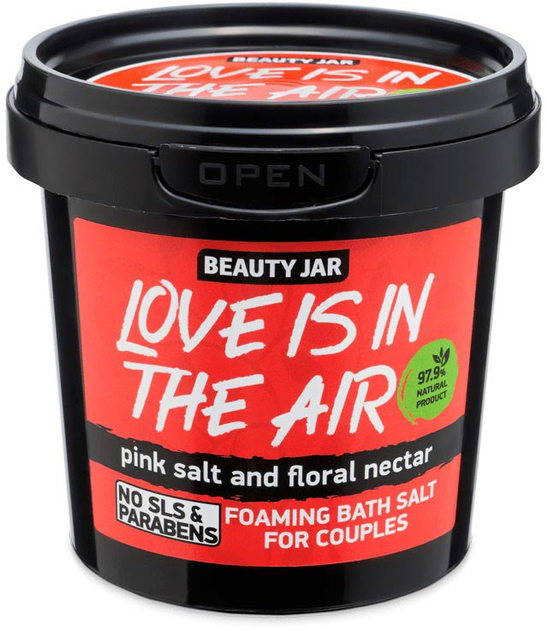 Sól do kąpieli Beauty Jar Love Is In The Air pieniąca dla par z kwiatowym nektarem 150 g (4751030830186) - obraz 1