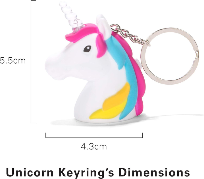 Брелок Kikkerland Unicorn LED keychain (KRL78-EU) (0612615092303) - зображення 5