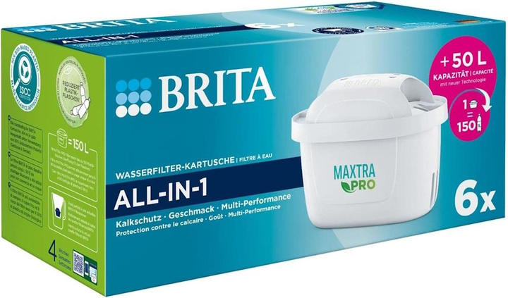 Картридж для фільтрів-глечиків Brita Maxtra Pro All-In-1, 5 + 1шт. (4006387121907) - зображення 1