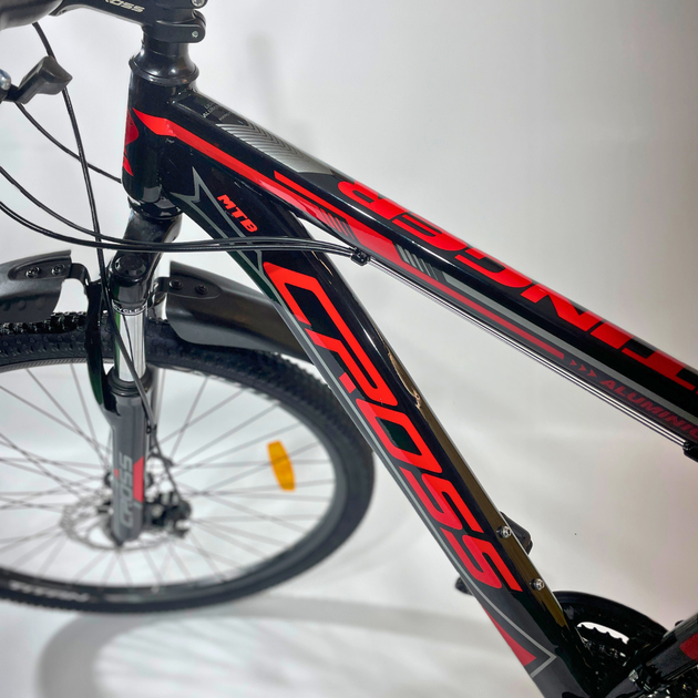 Гірський велосипед Cross Stinger 29" Чорно-червоний 19" рама/зріст від 180 - 195 см - зображення 7