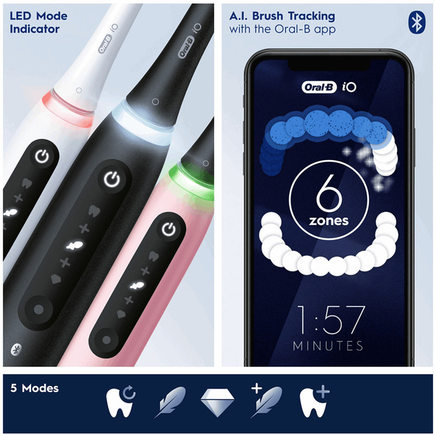 Szczoteczka elektryczna Oral-B iO5s Quite White (4210201414926) - obraz 6