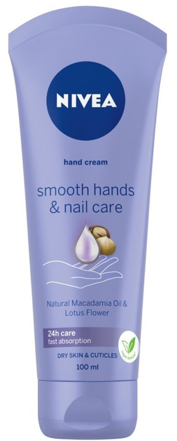 Крем для рук i paznokci Nivea Hand Cream Smooth Hands & Nail Care розгладжуючий 100 мл (42417729) - зображення 1