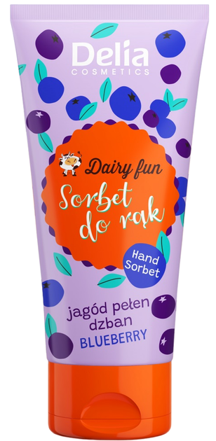 Sorbet do rąk Delia Cosmetics Dairy Fun Jagód Pełen Dzban 50 ml (5906750800950) - obraz 1