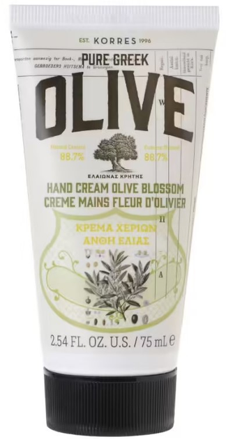 Крем для рук Korres Pure Greek Hand Cream Olive Blossom 75 мл (5203069063831) - зображення 1