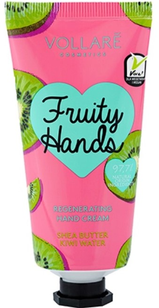 Krem do rąk Vollare Cosmetics Fruity Hands regenerujący Masło Shea i Kiwi 50 ml (5902026648769) - obraz 1